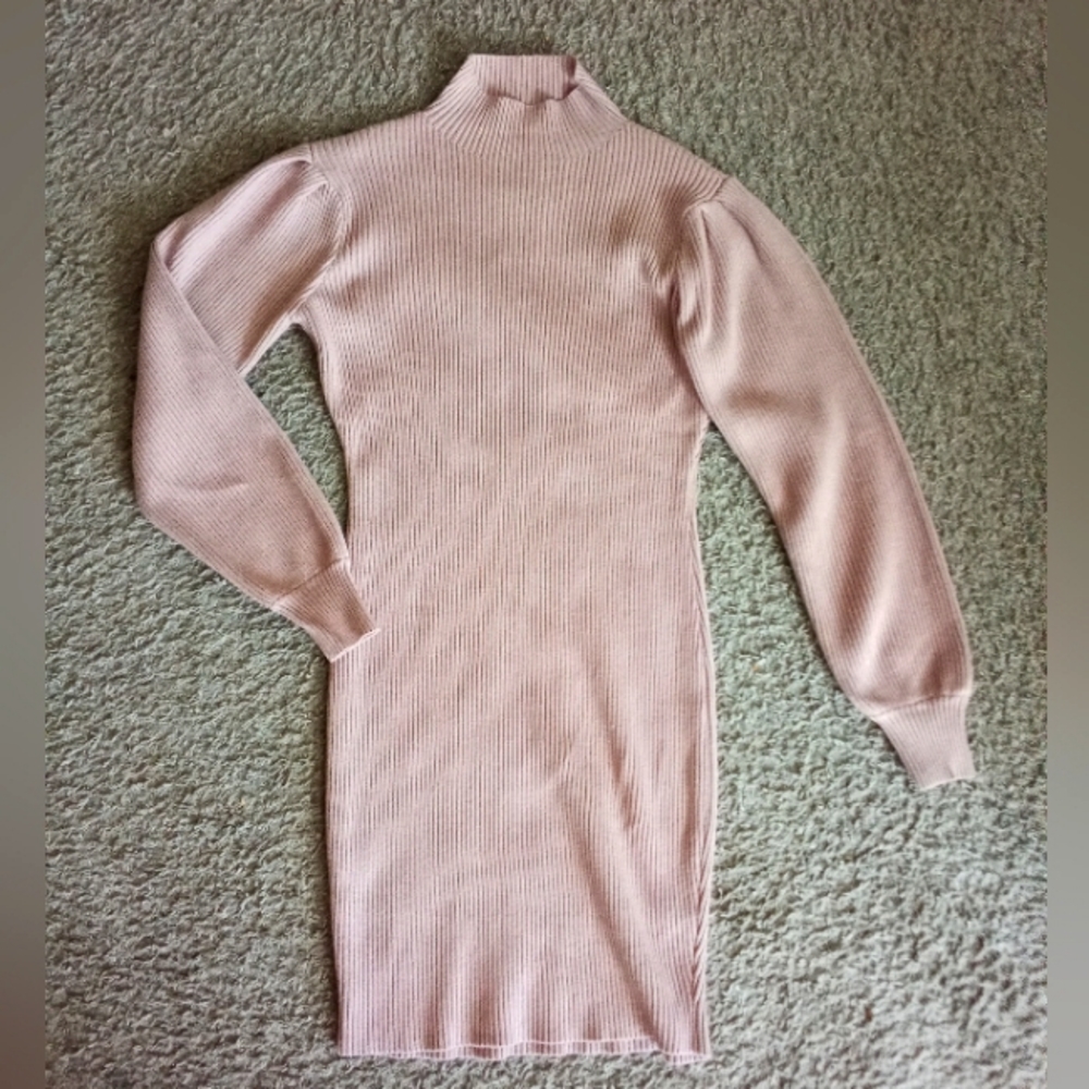 MOCK NECK LONG SLEEVES SWEATER DRESS SIZE S